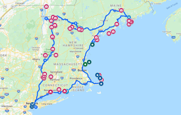 New England itinerario